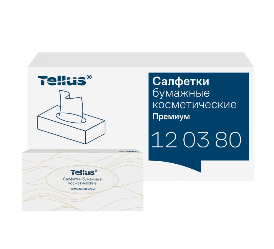 120380 Tellus Прем салф. д/лица 2 сл, 100 листов