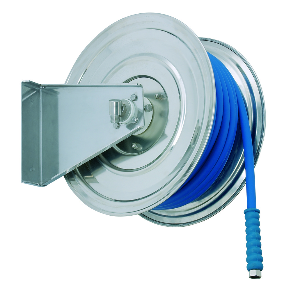 Ручная катушка RAMEX AVM 9510 70м.3/8" или 50м.1/2"(нерж.) 1/2"ш.1/2"ш. 200 бар.