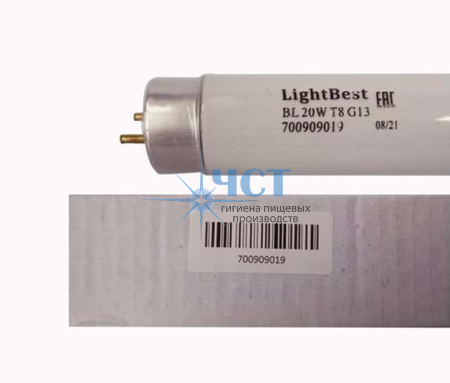 Лампа инсектицидная в пленке в ловушки для насекомых LightBest 700909019 BL20WT8G13 355-385nm L590mm