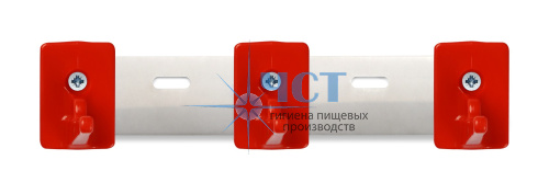 501003R Органайзер настенный HACCPER Control Point для 3 предметов, красный