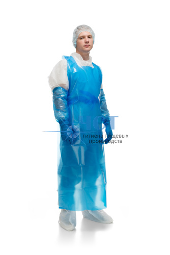 730115 Фартук HACCPER Evatex Transparent Blue 100, 1500х830мм