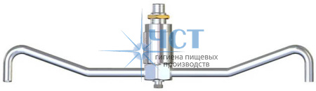 Вращающийся фитинг GR38/400; вход 3/8ш.-вых.2х1/8г.; 400 мм.; 40л/мин; 350 бар