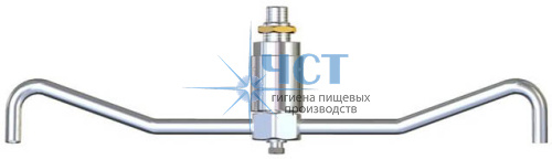 Вращающийся фитинг GR38/400; вход 3/8ш.-вых.2х1/8г.; 400 мм.; 40л/мин; 350 бар