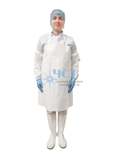 550305 Фартук полиуретановый многоразовый HACCPER Uretex HARDSHORT  710х890 мм, 300 мкм, белый, 20 шт/упак
