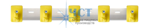 501005Y Органайзер настенный HACCPER Control Point для 5 предметов, желтый